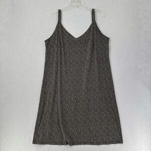 IOLANI Hawaii Sleeveless Slip‎ Dress Womens LARGE Check Slinky Stretch